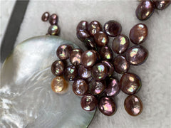 【Button Lover】 Button (5 Button Shape Freshwater Pearls)