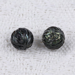 【Carved Tahitian Lover】 Black Tahitian Drangon Scales (Self-Pick Carved Black Tahitian Sea-Water Pearl ) -TikTok Live
