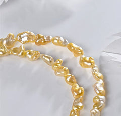[new arrival] South sea golden keshi pearls(4-6pcs）-tiktok